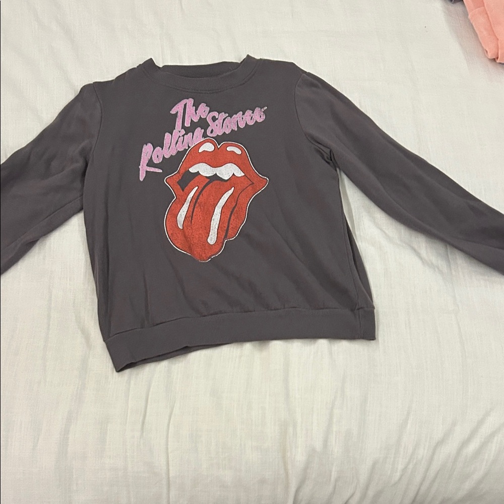 The Rolling Stones Kids Charcoal Long Sleeve Tee
